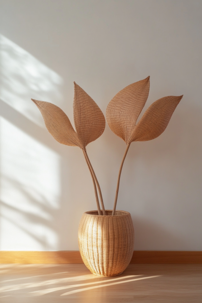 The living room dining table features a small Nordic modern and simple decorative vase with artificial flowers and a French retro Chinese style - Image 8