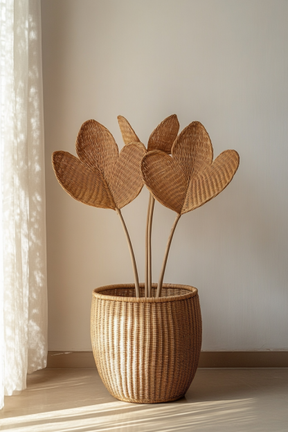 The living room dining table features a small Nordic modern and simple decorative vase with artificial flowers and a French retro Chinese style - Image 7