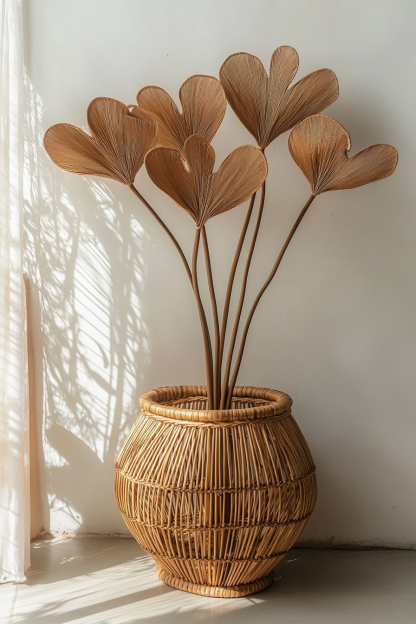The living room dining table features a small Nordic modern and simple decorative vase with artificial flowers and a French retro Chinese style