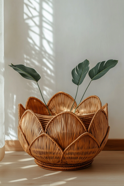Flower stand, wall-mounted basket, storage basket, children's room decoration, artificial flower home, living room desktop flower vase