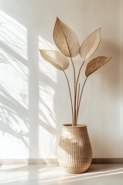 Flower stand, wall-mounted basket, storage basket, children's room decoration, artificial flower home, living room desktop flower vase - Image 9