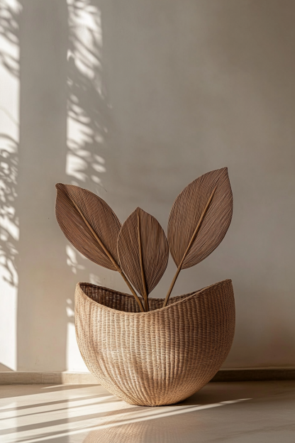 Flower stand, wall-mounted basket, storage basket, children's room decoration, artificial flower home, living room desktop flower vase - Image 8