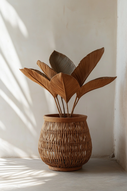 Flower stand, wall-mounted basket, storage basket, children's room decoration, artificial flower home, living room desktop flower vase