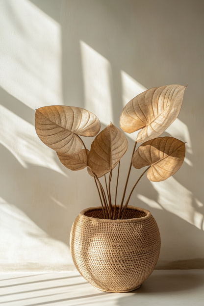 The living room dining table features a small Nordic modern and simple decorative vase with artificial flowers and a French retro Chinese style