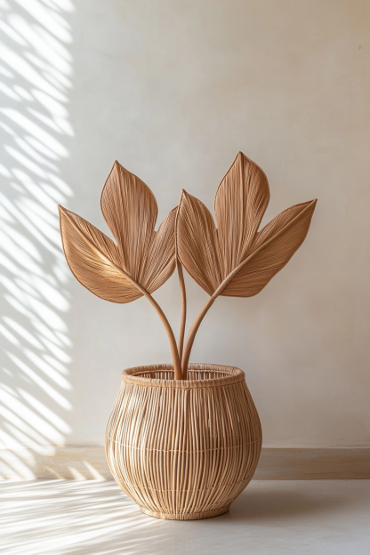 The living room dining table features a small Nordic modern and simple decorative vase with artificial flowers and a French retro Chinese style - Image 4