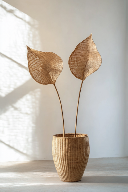 Vase, artificial flower display, hanging ornament, indoor entrance hall and living room display, green plant and flower vase display - Image 4