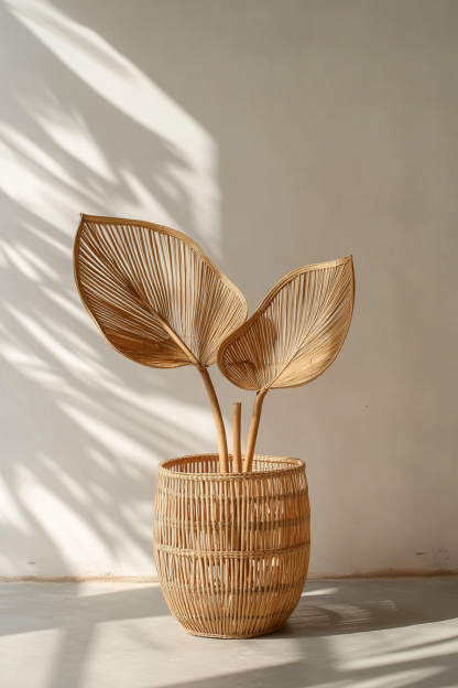 Vase, artificial flower display, hanging ornament, indoor entrance hall and living room display, green plant and flower vase display - Image 3