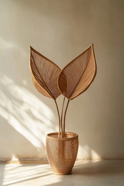 The modern and simple rattan living room, the entrance hall, the French retro dining table, the Nordic vase, small decorative items, shopping basket and hand-held items - Image 8
