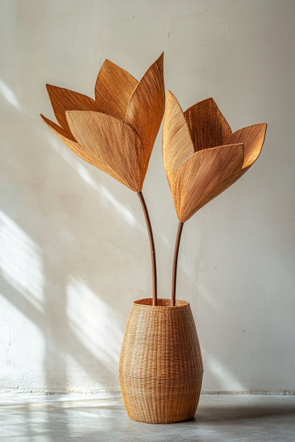 Flower stand, wall-mounted basket, storage basket, children's room decoration, artificial flower home, living room desktop flower vase - Image 6