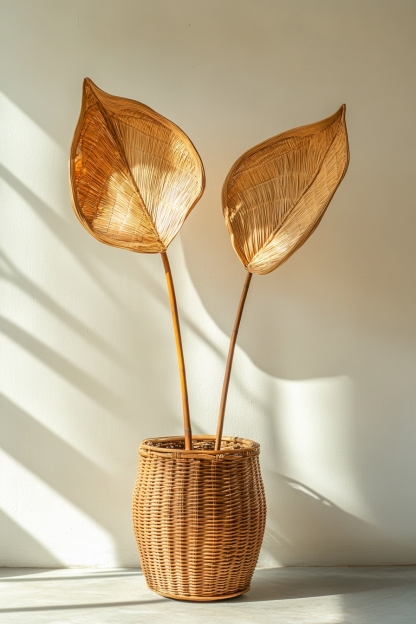 Flower stand, wall-mounted basket, storage basket, children's room decoration, artificial flower home, living room desktop flower vase - Image 5