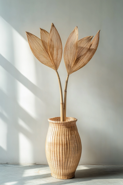 The living room dining table features a small Nordic modern and simple decorative vase with artificial flowers and a French retro Chinese style