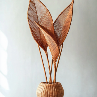 The modern and simple rattan living room, the entrance hall, the French retro dining table, the Nordic vase, small decorative items, shopping basket and hand-held items
