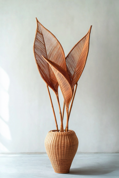 The modern and simple rattan living room, the entrance hall, the French retro dining table, the Nordic vase, small decorative items, shopping basket and hand-held items