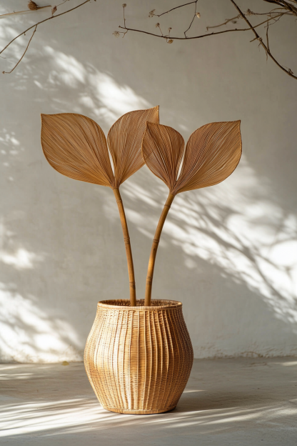 Flower stand, wall-mounted basket, storage basket, children's room decoration, artificial flower home, living room desktop flower vase - Image 2
