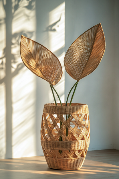 Wicker leaf ornaments, wicker leaf ornaments, wicker leaf ornaments - Image 5
