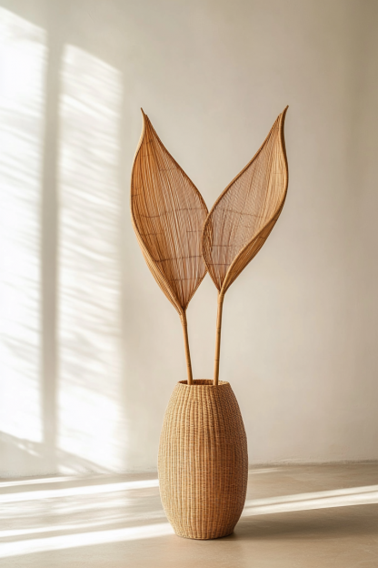 Wicker leaf ornaments, wicker leaf ornaments, wicker leaf ornaments - Image 2