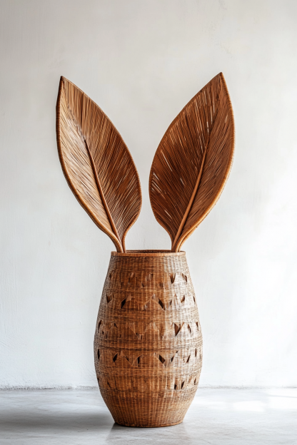 Flower stand, wall-mounted basket, storage basket, children's room decoration, artificial flower home, living room desktop flower vase - Image 3