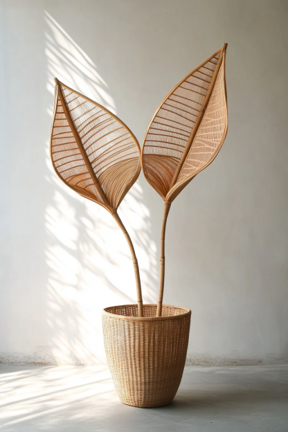 Artificial flower and rattan weaving, hanging living room, green plants, study, tea room, desktop, villa, garden dining table, hotel, artificial flowers - Image 3