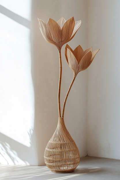 The new tea room decoration features a high-end interior atmosphere with vases, dining tables, ornaments, props, flower arrangements and materials, creating an ancient and retro style in the living ro - Image 3