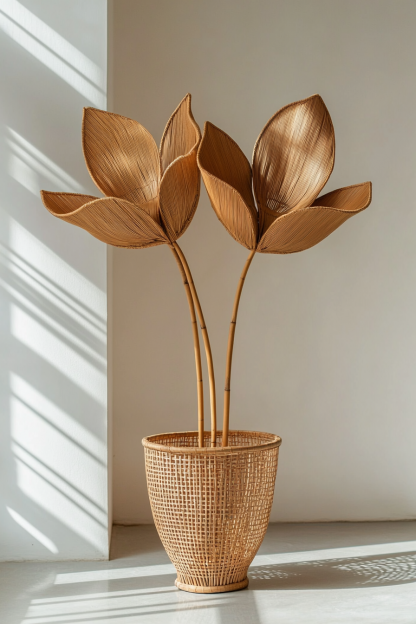Wicker leaf ornaments, wicker leaf ornaments, wicker leaf ornaments - Image 4