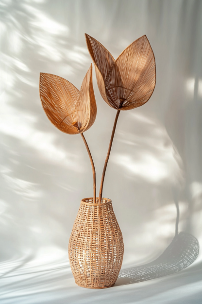 Wicker leaf ornaments, wicker leaf ornaments, wicker leaf ornaments - Image 3