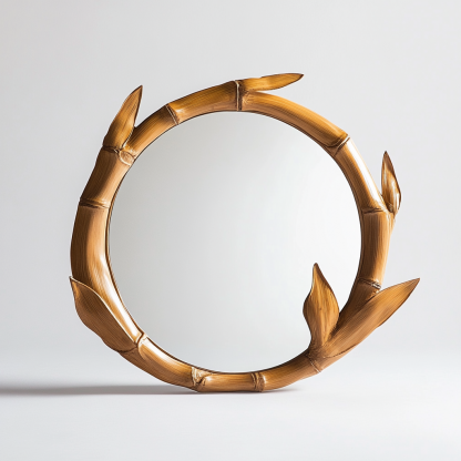 Creative straw rope decorative mirrors, hotel and homestay living room wall hanging mirrors, round makeup mirrors, wall-mounted round mirrors - Image 6