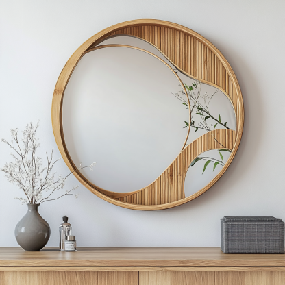 Handmade art style makeup mirror, simple American and Japanese bathroom mirror, no installation instructions - Image 8