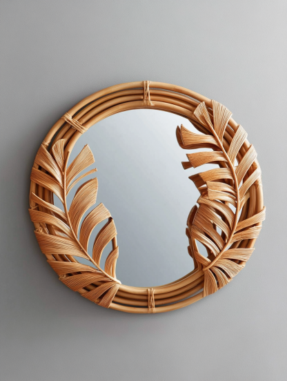 Solid wood new Chinese-style French metal dressing mirror, light luxury wabi-sabi style fitting and makeup mirror