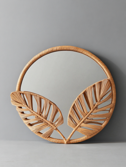 Solid wood new Chinese-style French metal dressing mirror, light luxury wabi-sabi style fitting and makeup mirror - Image 5