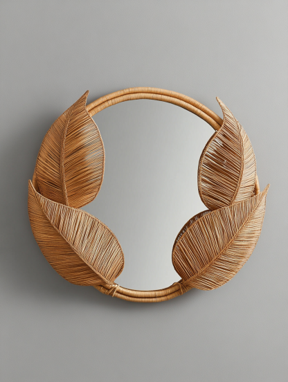 Solid wood new Chinese-style French metal dressing mirror, light luxury wabi-sabi style fitting and makeup mirror - Image 2