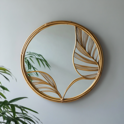 Handmade art style makeup mirror, simple American and Japanese bathroom mirror, no installation instructions - Image 6