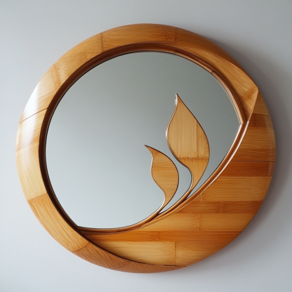Handmade art style makeup mirror, simple American and Japanese bathroom mirror, no installation instructions - Image 5