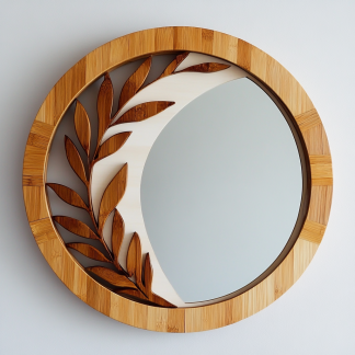 Handmade art style makeup mirror, simple American and Japanese bathroom mirror, no installation instructions