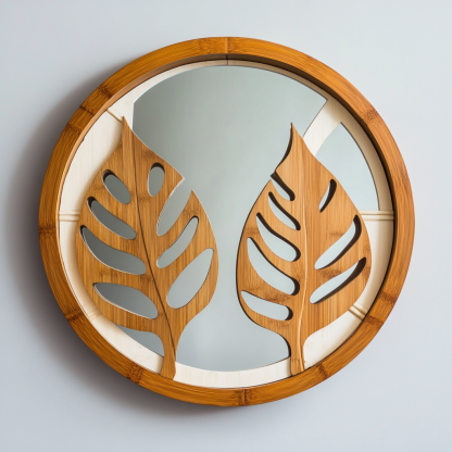 Handmade art style makeup mirror, simple American and Japanese bathroom mirror, no installation instructions - Image 3