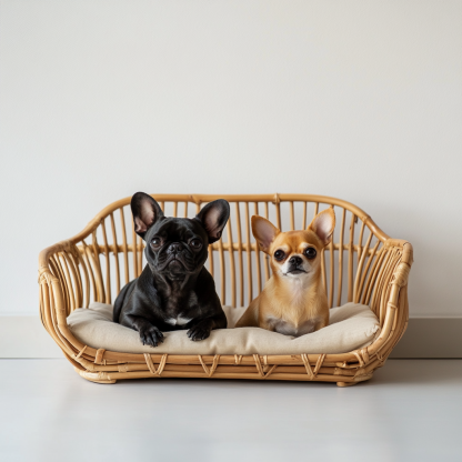 The imperial concubine pillow cat bed, winter warmth, wicker small cat bed, climbing frame integrated cat scratcher bed, round cat hammock, kitten - Image 2