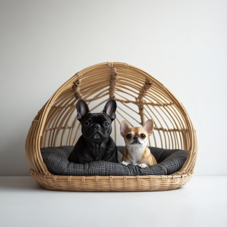 10 Pet beds, wicker dog beds, cat beds, American-style retro solid wood animal house furniture, Teddy Bichon Frise dog bed MATS