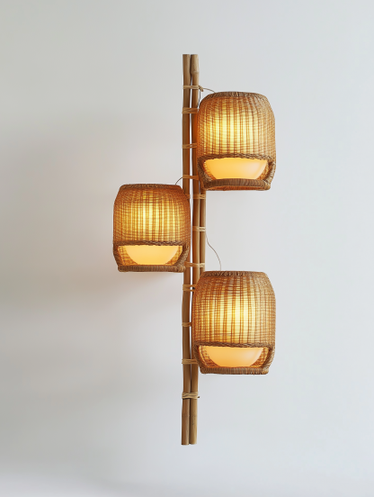 Vintage height-adjustable dining room chandelier, Wabi-sabi style, adjustable telescopic fabric dining table, bar counter, wood grain trumpet lamp - Image 3