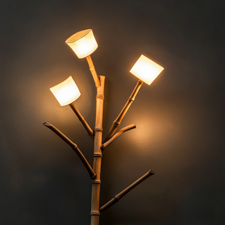Retro industrial style creative and personalized bamboo weaving chandelier, nostalgic restaurant, tea house, homestay, restaurant bar counter, Japanese wooden lamp