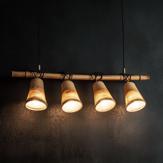 Nordic art restaurant, solid wood floor lamps, ceiling staircase chandeliers, decorative items, French creativity