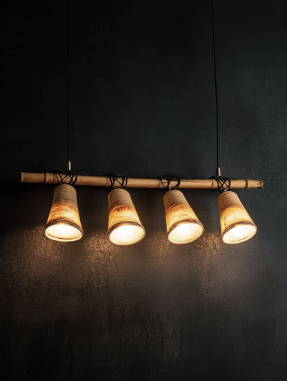 Nordic art restaurant, solid wood floor lamps, ceiling staircase chandeliers, decorative items, French creativity
