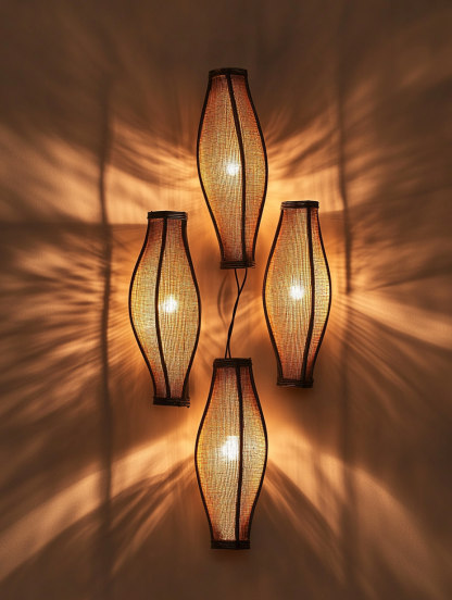 Bedroom floor lamp, living room creative sofa, model room decorative items, metal entrance hall, Chinese style