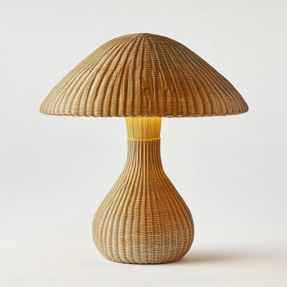 Wabi-sabi style living room desk lamp, Japanese retro homestay study, bedroom bedside, vintage tea room lamp, rattan lamps - Image 5