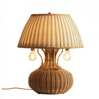 Restaurant rattan woven floor lamp, Zen-inspired homestay candlestick, handmade hotel shop, bedroom clothing store, decorative items - Image 9