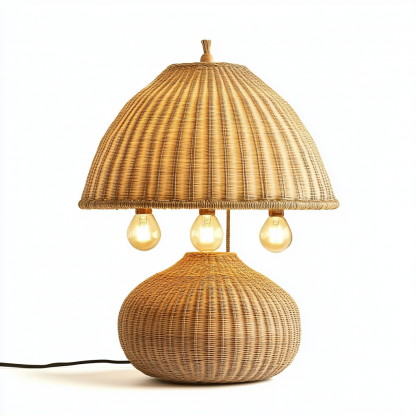 Wabi-sabi style homestay desk lamp, Chinese retro bedroom, study, living room side cabinet decoration, handmade bedside lamp - Image 4