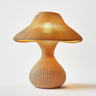 Wabi-sabi style retro rattan table lamp, bedroom bedside lamp, and decorative atmosphere light for homestays and hotels