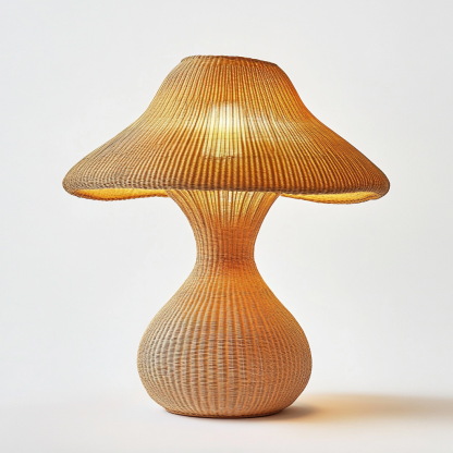 Wabi-sabi style retro rattan table lamp, bedroom bedside lamp, and decorative atmosphere light for homestays and hotels