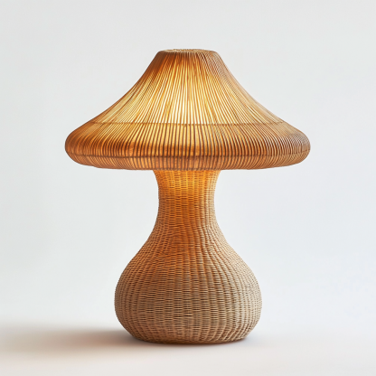 Wabi-sabi style retro rattan table lamp, bedroom bedside lamp, and decorative atmosphere light for homestays and hotels - Image 7