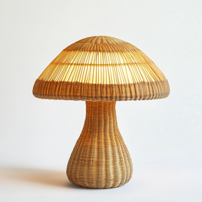 20 Wabi-sabi style living room desk lamp, Japanese retro homestay study, bedroom bedside, vintage tea room lamp, rattan lamp - Image 8