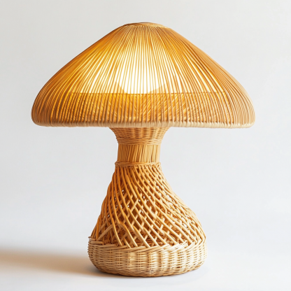 20 Wabi-sabi style living room desk lamp, Japanese retro homestay study, bedroom bedside, vintage tea room lamp, rattan lamp - Image 7