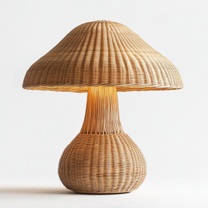 20 Wabi-sabi style living room desk lamp, Japanese retro homestay study, bedroom bedside, vintage tea room lamp, rattan lamp - Image 4